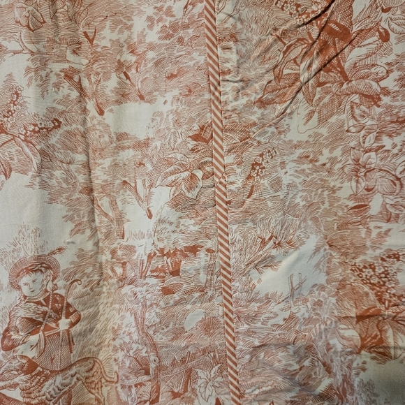 The Chandler Collection Duvet Cover Red & White Toile With Striped Reverse Twin - Picture 3 of 10